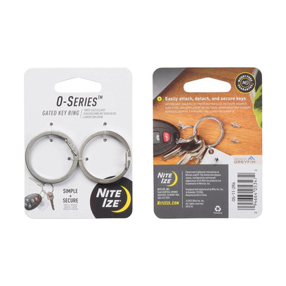 Mousqueton circulaire O-Series Gated Key Ring en inox de Nite Ize